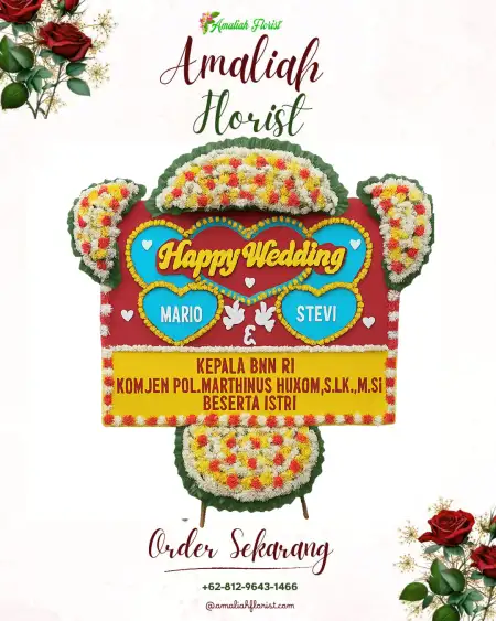 Papan Bunga Pernikahan Air Salemba