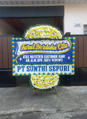 Papan Bunga Duka di Air Salemba