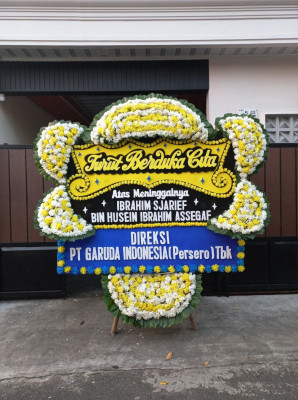 Papan Bunga Duka di Air Salemba